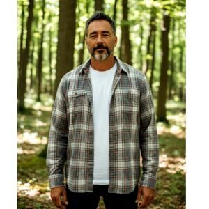 Flag & Anthem Men's Blue Plaid Lightweight Button Down Shirt - Size: M